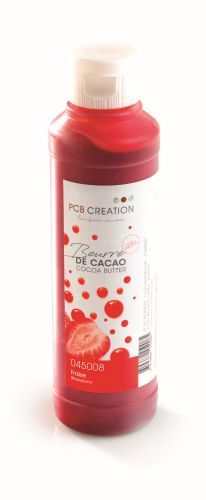 Kakaobutter gefärbt erdbeerrot (200g) 