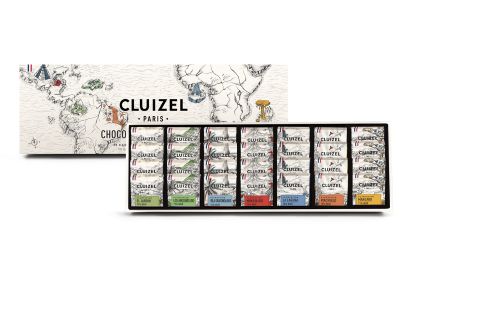 Coffret-Schachtel 28 Plantagen Schokoladen-Carrés (Minitafeln) (140g)