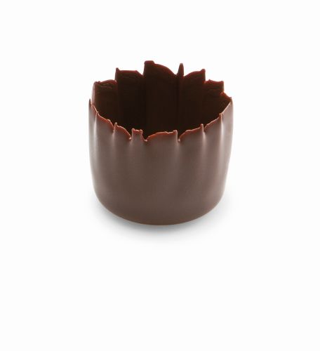 Schoko- | Pralinen-Schalen Rund geriffelt klein dunkel | bitter (288 Stk)