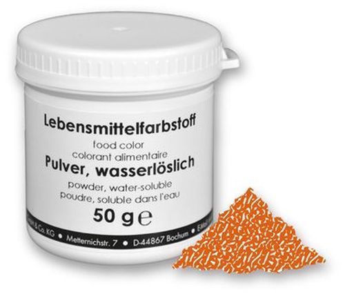 @ Lebensmittelfarbe orange (50g), Pulver, wasserlöslich