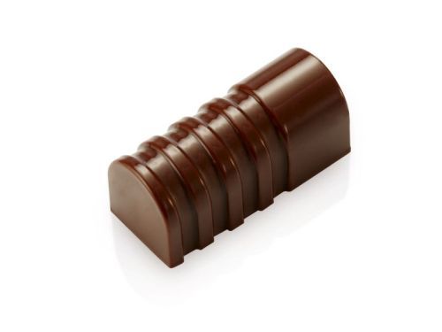 @ Gießform Praline | Pralinengießform 21 rechteckige Formen mit gerilltem Relief | Gewinde