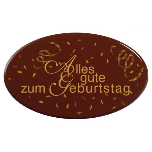 Schoko-Dekor Aufleger bitter 'Alles Gute zum Geburtstag' (72 Stk)